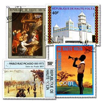 HAUTE VOLTA : pochette de 200 timbres (Oblitérés)