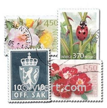 NORVEGE : pochette de 200 timbres (Oblitérés)