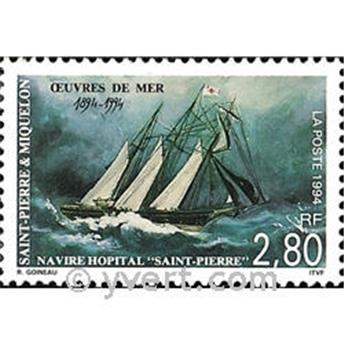 n.o 598 -  Sello San Pedro y Miquelón Correos